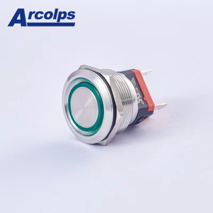 ARCOLPS 25mm 10A High Current Momentary Metal Push Button Switch IP67 Waterproof for Automation