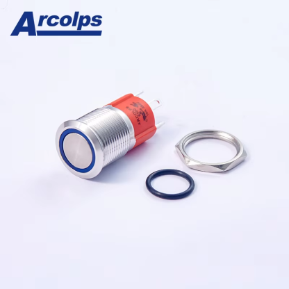 16mm Waterproof 10A  Momentary Metal Push Button Switch