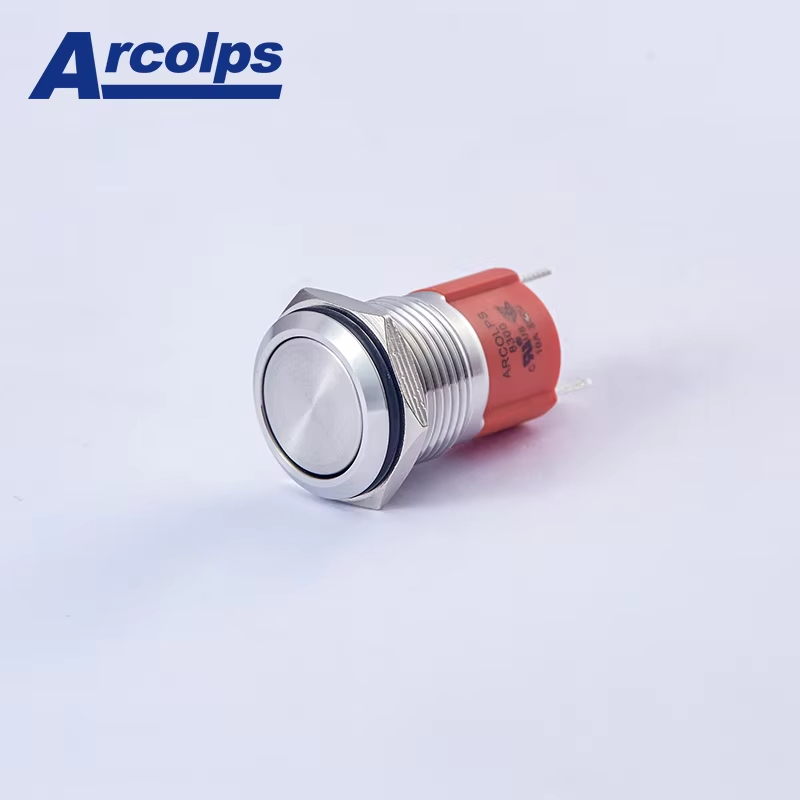 16mm Waterproof 10A  Momentary Metal Push Button Switch