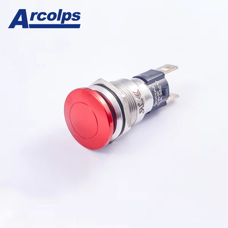 ARCOLPS 22mm 10A High Current Waterproof Metal Push Button Switch