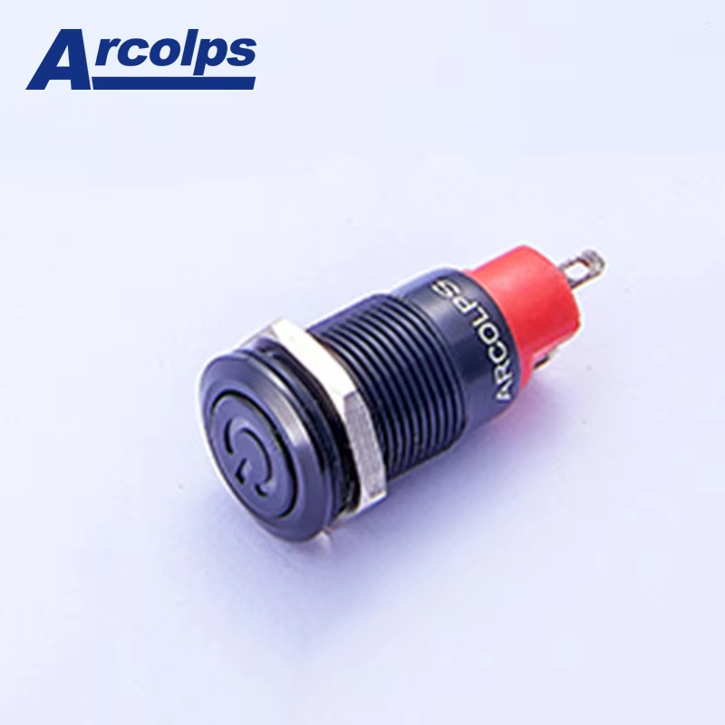 ARCOLPS 08/10mm Waterproof Momentary Metal Push Button Switch
