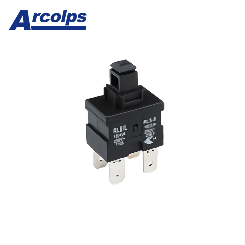 ARCOLPS Durable High-Quality Black/Brown Plastic Square Flat-Head Power Push Button Switch