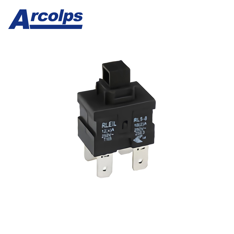 ARCOLPS Durable High-Quality Black/Brown Plastic Square Flat-Head Power Push Button Switch