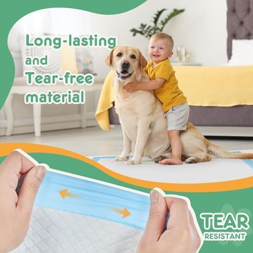 Puppy Pads, Regular Size 22"x22", 50 Count, Pee Pads for Dogs Potty Training, Ultra-Absorbent 6-Layer Leak-Proof, Quick-Dry Surface
