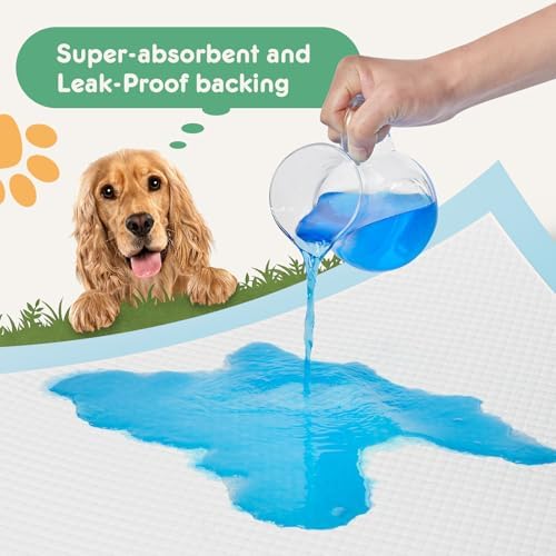 Puppy Pads, Regular Size 22"x22", 50 Count, Pee Pads for Dogs Potty Training, Ultra-Absorbent 6-Layer Leak-Proof, Quick-Dry Surface