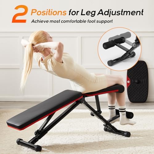 Weight Bench, Adjustable Workout Bench for Home Gym, Foldable Bench Press for Full Body Strength Training, 795LBS Capacity, Incline Decline Sit-Up Benches
