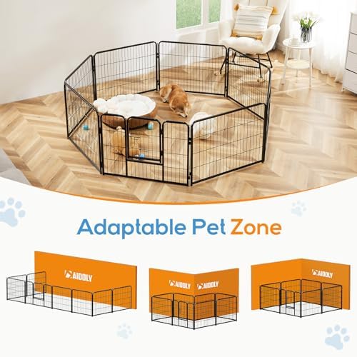 Dog Playpen, Puppy Fence for Yard, Camping, RV, Indoor/Outdoor Use, 32-Inch 16-Panel Exercise Pen for Small/Medium/Large Pets