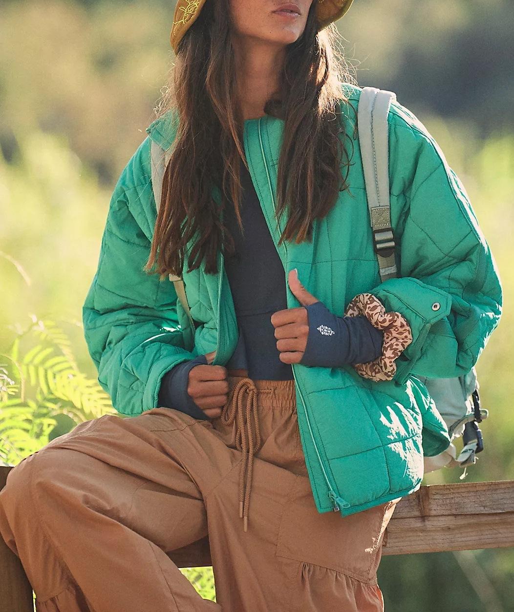 Women's Long Sleeve Zipper Oversized Thick Padded Jacket