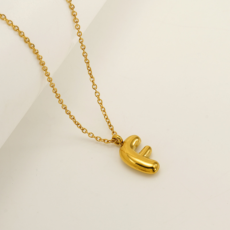 Handcrafted 3D Bubble Initial Necklace – Artisan Puffy Letter Pendant (Free Chain Included)