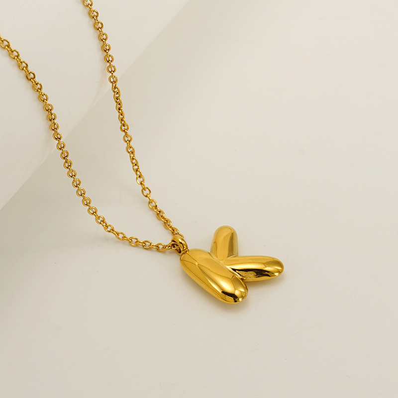 Handcrafted 3D Bubble Initial Necklace – Artisan Puffy Letter Pendant (Free Chain Included)