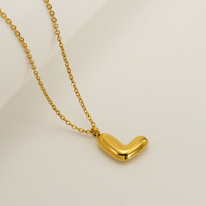 Handcrafted 3D Bubble Initial Necklace – Artisan Puffy Letter Pendant (Free Chain Included)