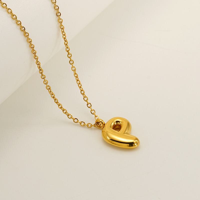 Handcrafted 3D Bubble Initial Necklace – Artisan Puffy Letter Pendant (Free Chain Included)