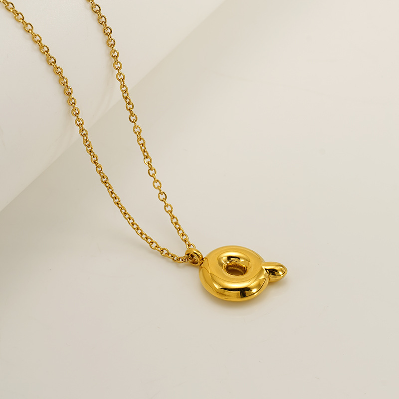 Handcrafted 3D Bubble Initial Necklace – Artisan Puffy Letter Pendant (Free Chain Included)