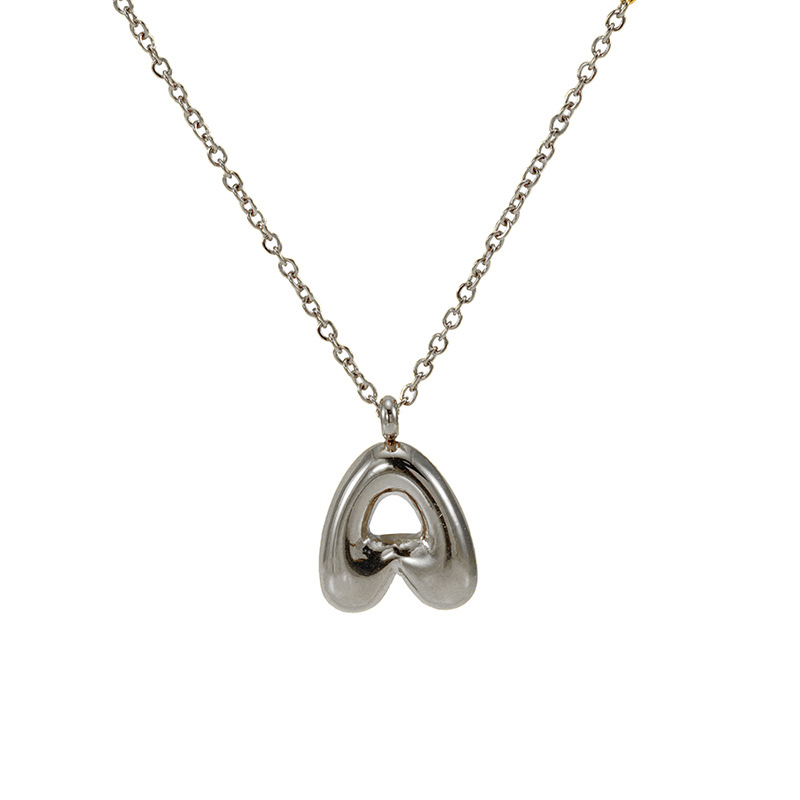 Handcrafted 3D Bubble Initial Necklace – Artisan Puffy Letter Pendant (Free Chain Included)