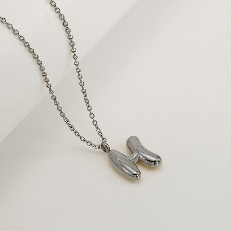 Handcrafted 3D Bubble Initial Necklace – Artisan Puffy Letter Pendant (Free Chain Included)