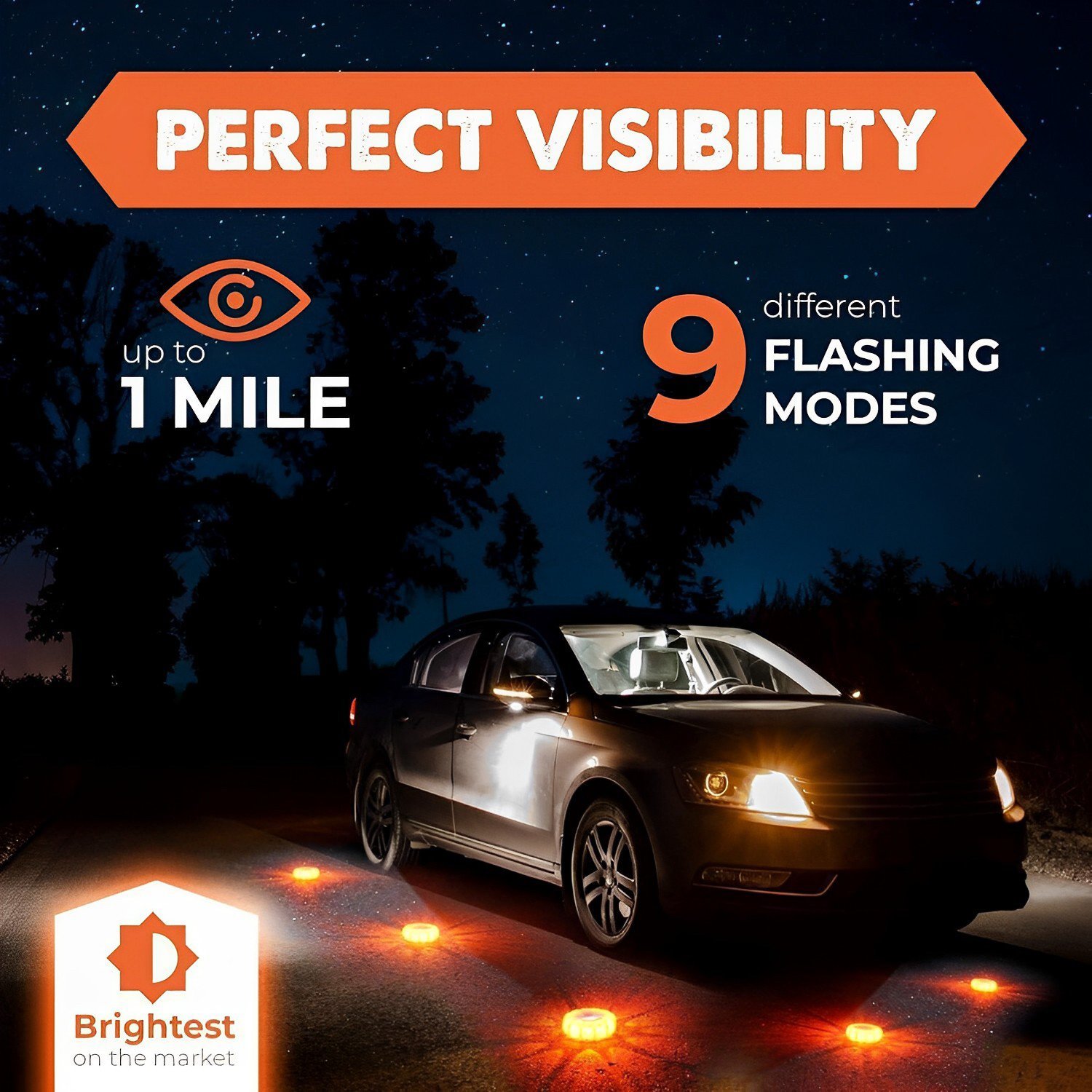 Magnetic LED Emergency Safety Flare Set | Led Road Flares