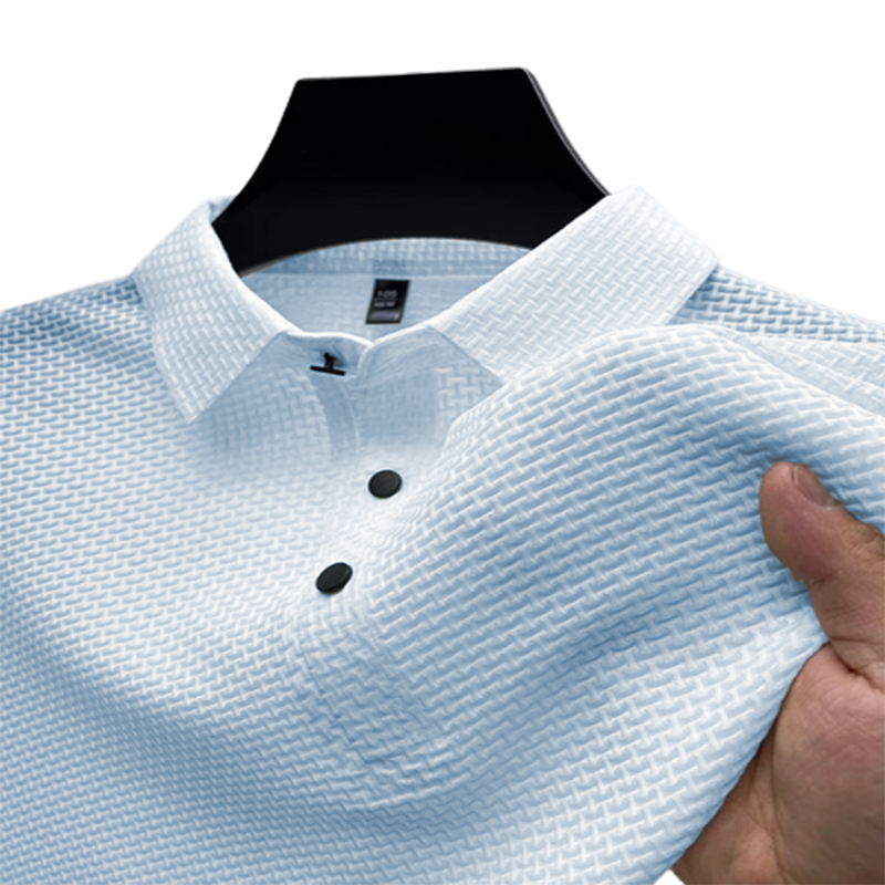 Men's Comfortable Breathable Summer Mesh V-neck Short Sleeve POLO Shir