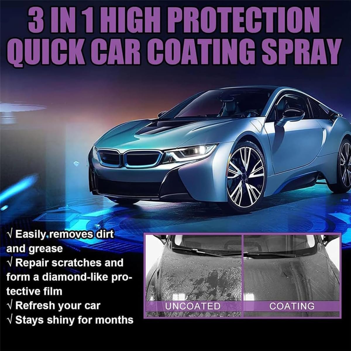 🎁🚗 High Protection Fast Nano Ceramic Coating Spray ✨