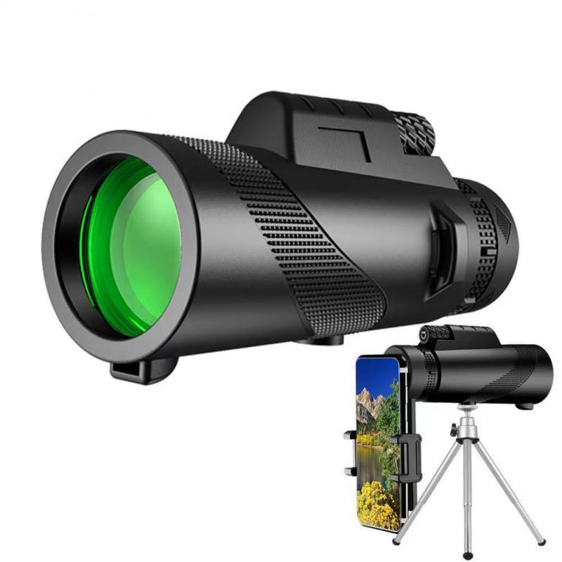 80X100 HD Monocular Telescope Long Range Zoom With Tripod Phone