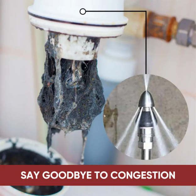 👍Limited Time Offer🔥 - sewer cleaning tool high-pressure nozzle