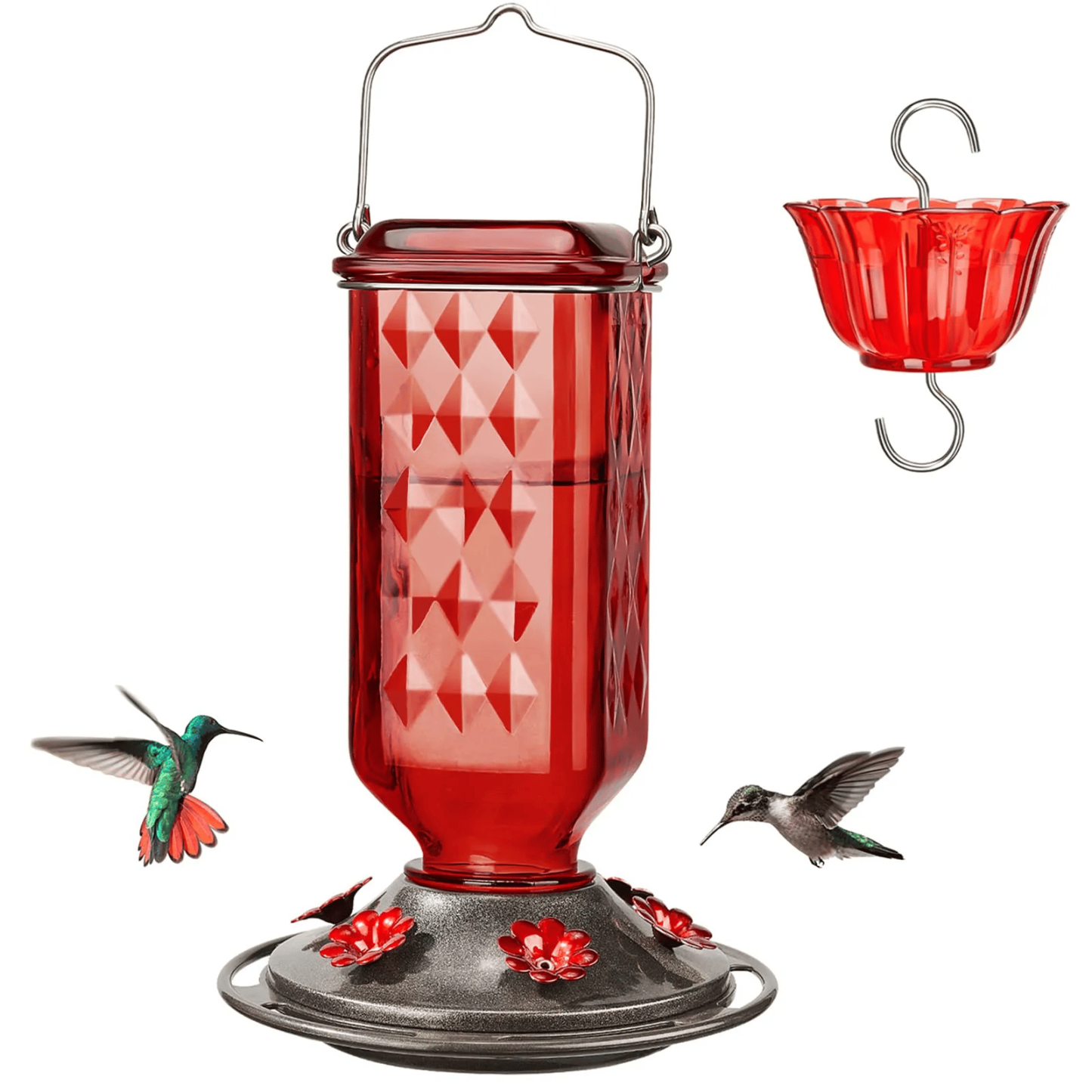 💥Glass Hummingbird Feeder