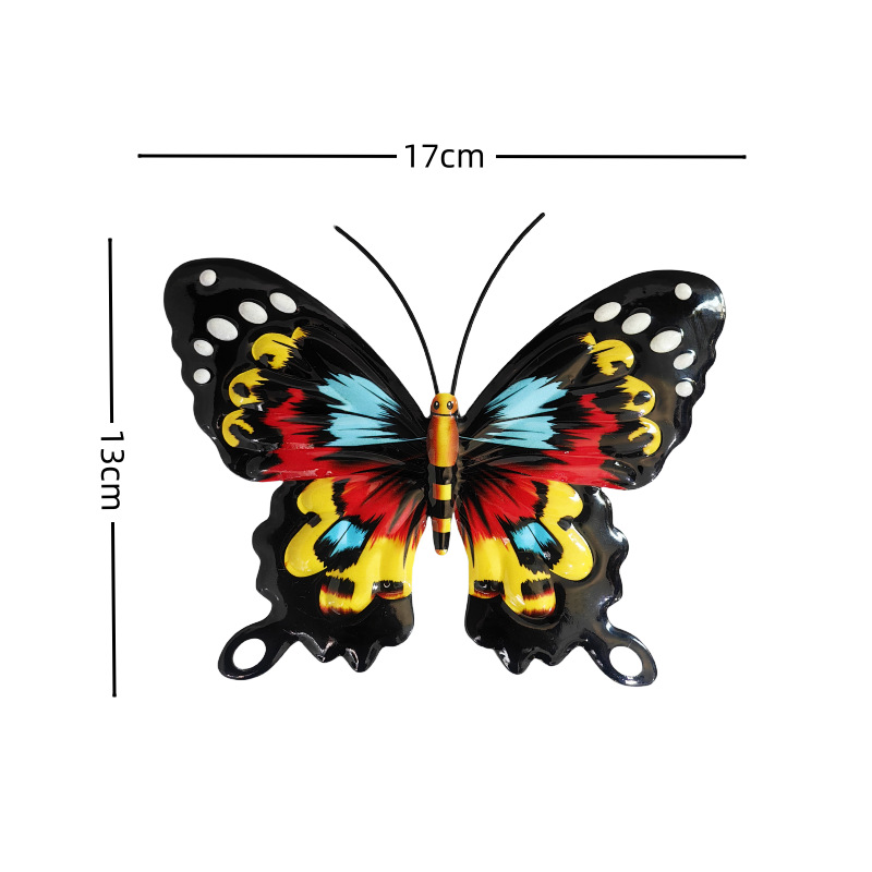 Metal Butterfly Wall Decor - 9.5" Outdoor Fence Wall Art Decor (4 Pack)