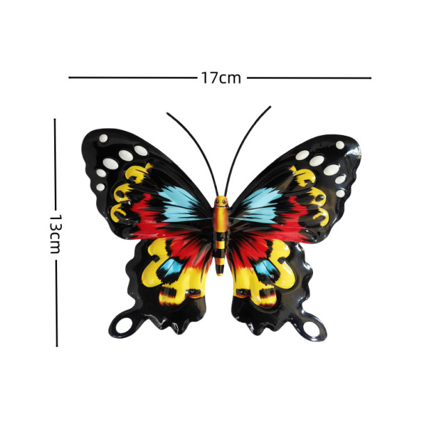 Metal Butterfly Wall Decor - 9.5" Outdoor Fence Wall Art Decor (4 Pack)