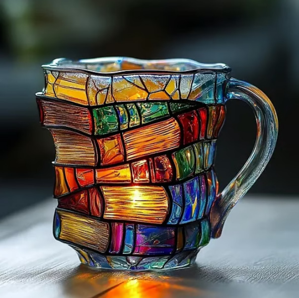 Painted Book Mug