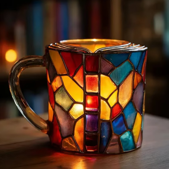 Painted Book Mug