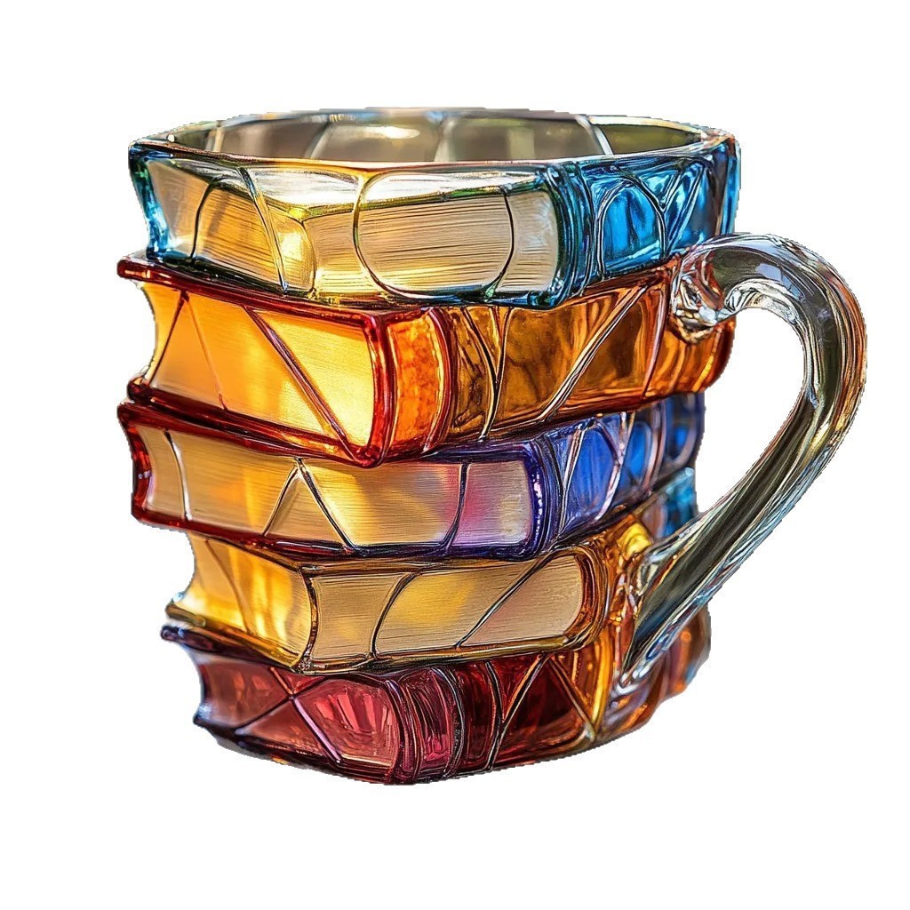 Painted Book Mug