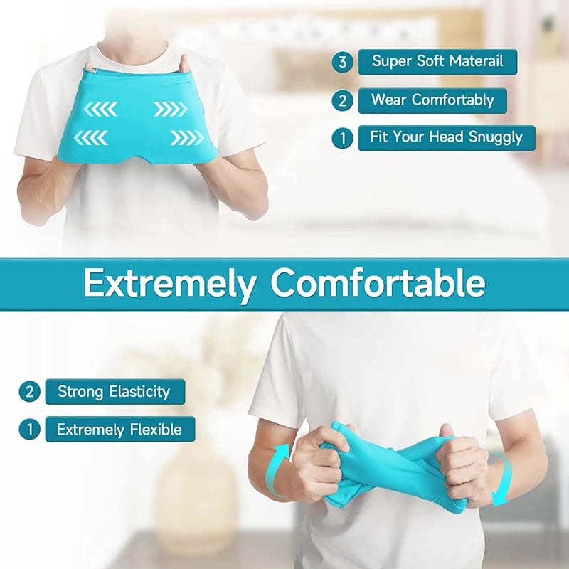 Fitted Gel Ice Headache Migraine Relief Cap Cold Compress Therapy Cap