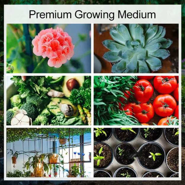 🌱The size of each pellet is: 25*15*8 cm. Weight 500 grams. When watered, it will expand to 5 kg.