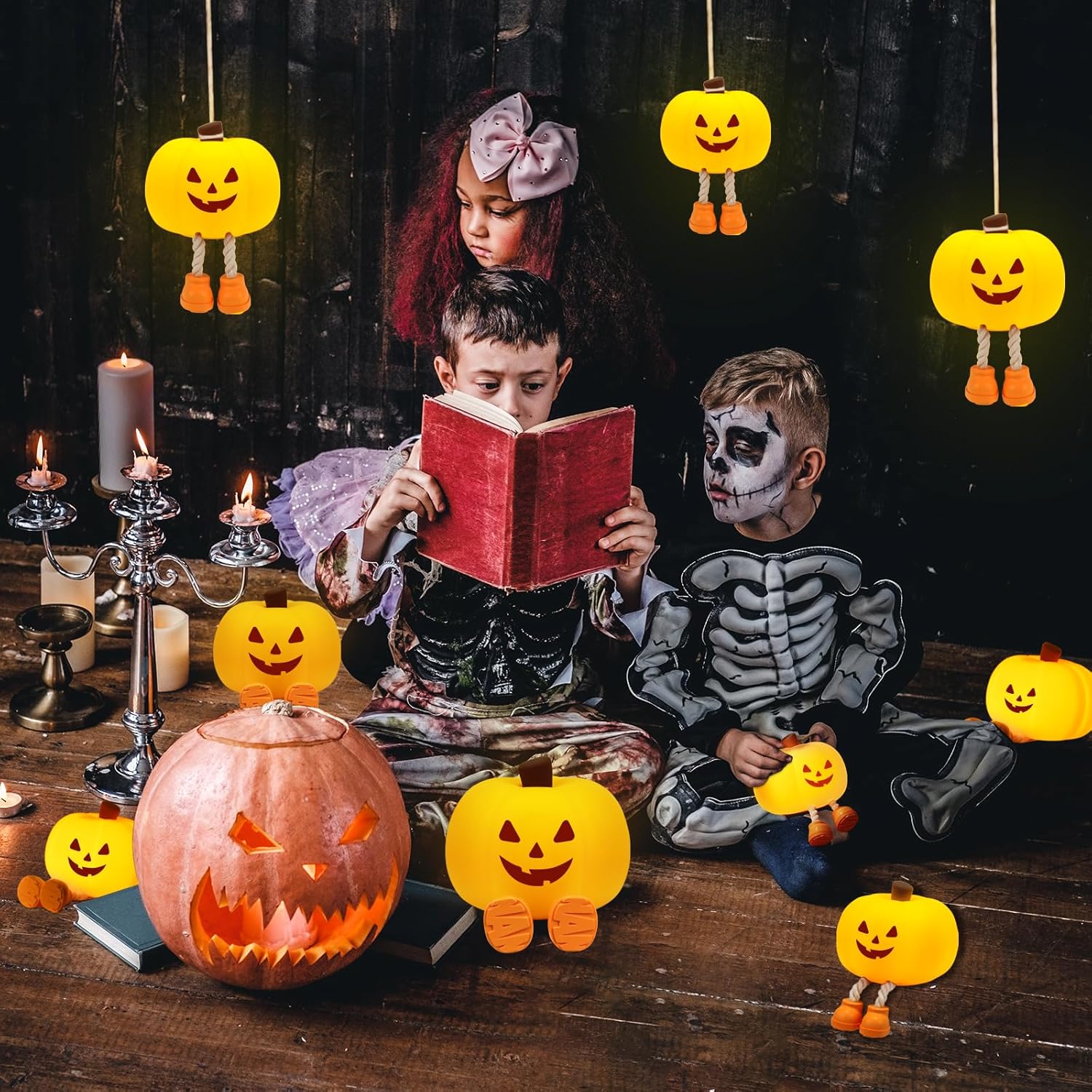 🏆2025 Halloween Hot Sale⚡​Silicone Pumpkin Tap Light - USB Rechargeable Night Light for Kids, Halloween Mood Ambiance