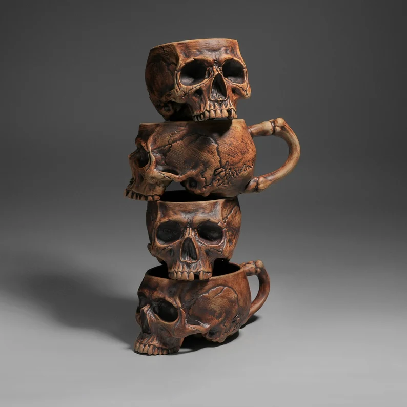 Memento Mori – Skull Mug 12oz (With Handle)