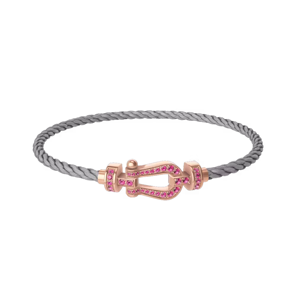 FORCE 10 BRACELET 18K PINK GOLD AND PINK SAPPHIRES MEDIUM MODEL