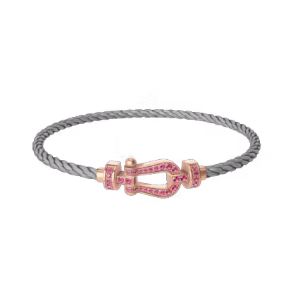 FORCE 10 BRACELET 18K PINK GOLD AND PINK SAPPHIRES MEDIUM MODEL