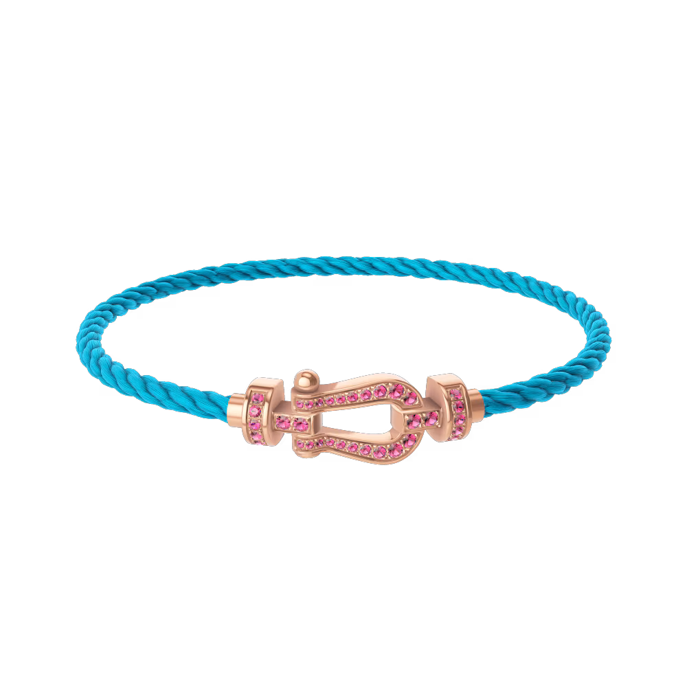 FORCE 10 BRACELET 18K PINK GOLD AND PINK SAPPHIRES MEDIUM MODEL