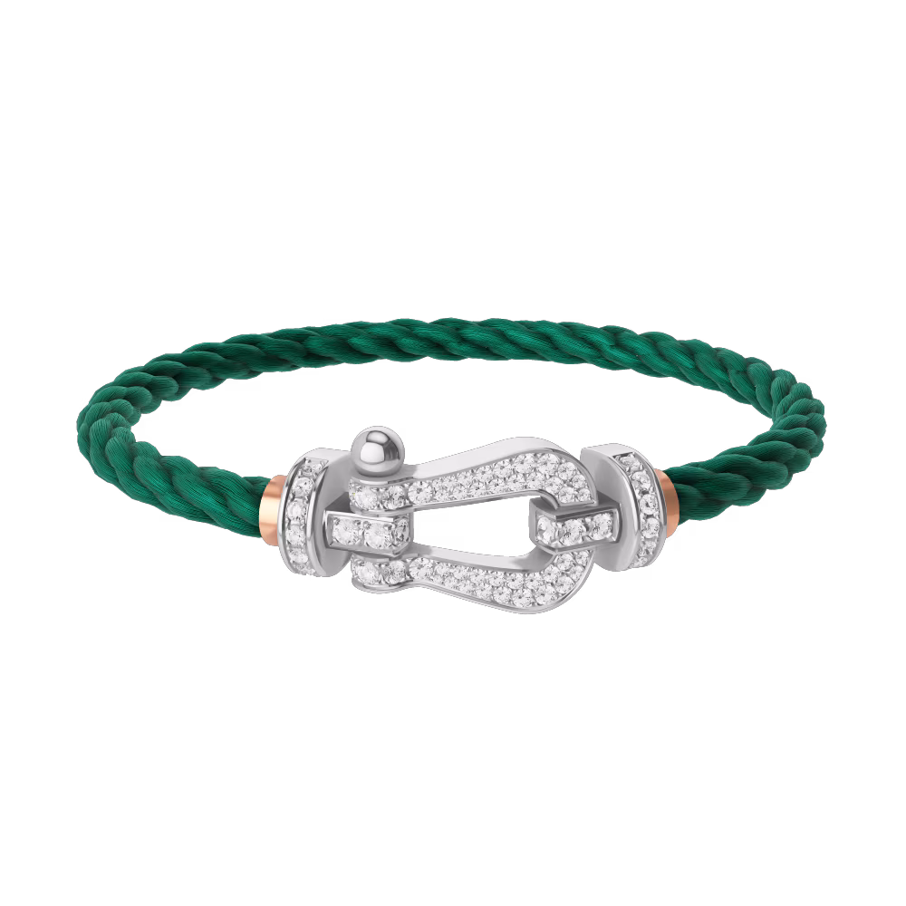 FORCE 10 BRACELET 18K WHITE GOLD AND DIAMONDS LARGE MODEL