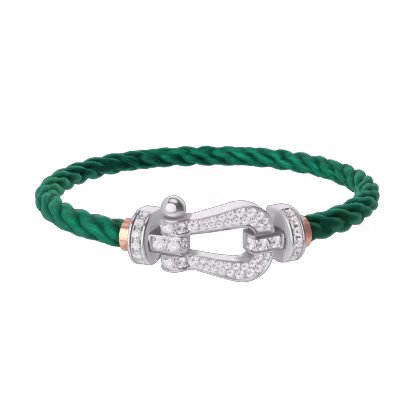 FORCE 10 BRACELET 18K WHITE GOLD AND DIAMONDS LARGE MODEL