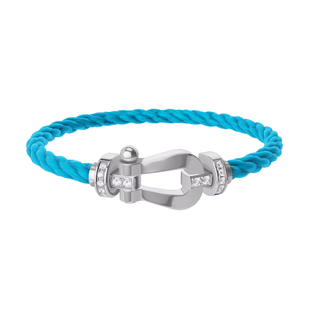 Force 10 bracelet 18k white gold and diamonds large model