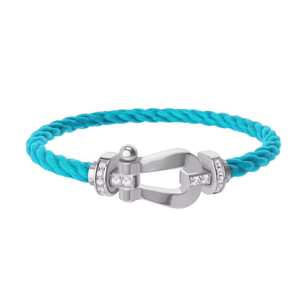 Force 10 bracelet 18k white gold and diamonds large model