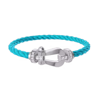 Force 10 bracelet 18k white gold and diamonds large model