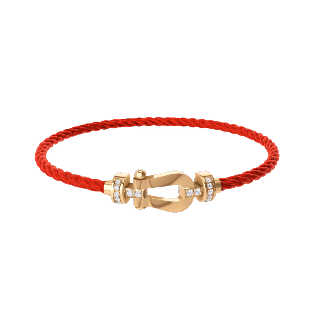 FORCE 10 BRACELET 18K YELLOW GOLD AND DIAMONDS MEDIUM MODEL