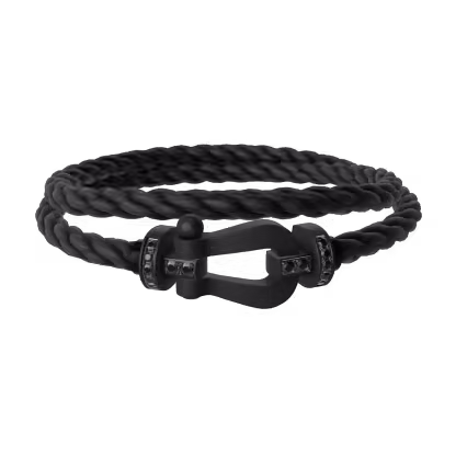 FORCE 10 BRACELET BLACK TITANIUM AND BLACK DIAMONDS LARGE MODEL