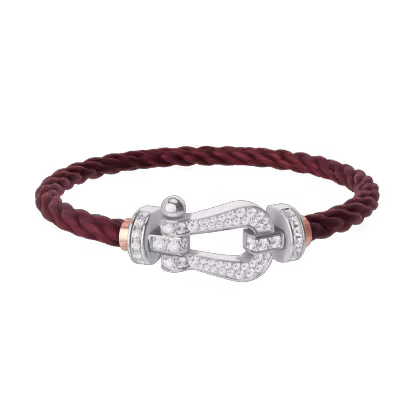 FORCE 10 BRACELET 18K WHITE GOLD AND DIAMONDS LARGE MODEL