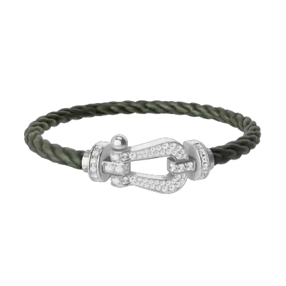 FORCE 10 BRACELET 18K WHITE GOLD AND DIAMONDS LARGE MODEL