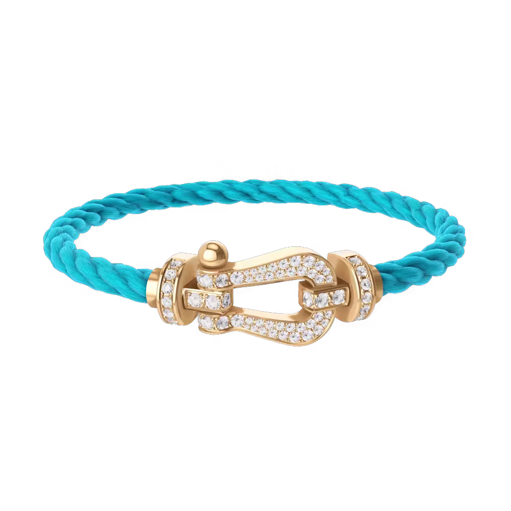 FORCE 10 BRACELET 18K YELLOW GOLD AND DIAMONDS LARGE MODEL