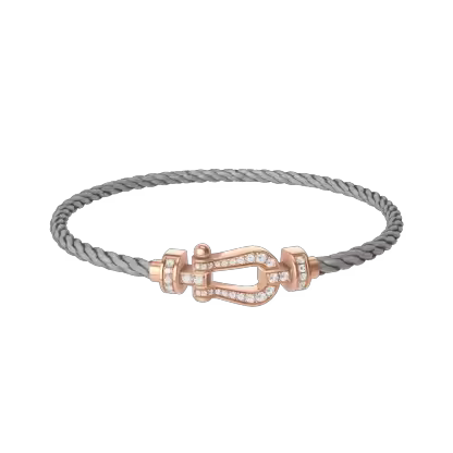 FORCE 10 BRACELET 18K PINK GOLD AND DIAMONDS MEDIUM MODEL