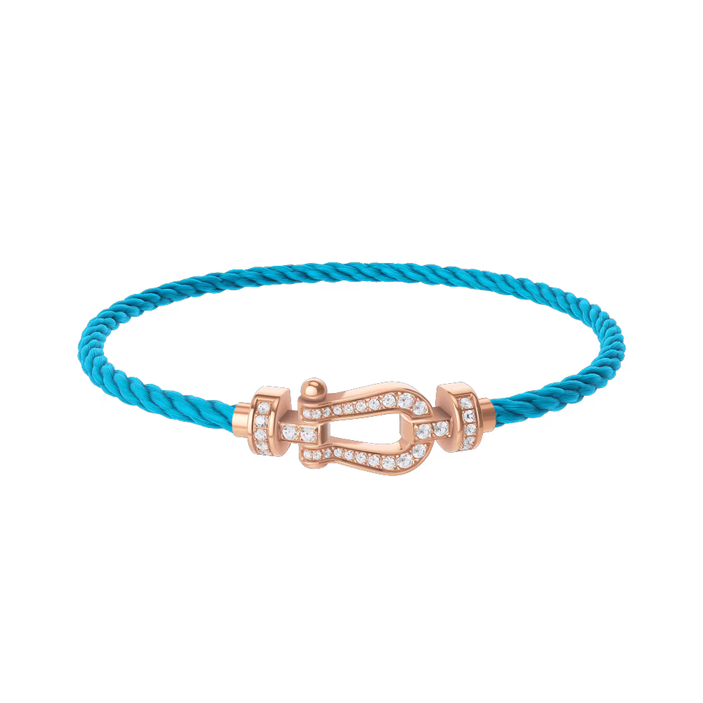 FORCE 10 BRACELET 18K PINK GOLD AND DIAMONDS MEDIUM MODEL