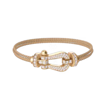 FORCE 10 BRACELET 18K YELLOW GOLD AND DIAMONDS LARGE MODEL
